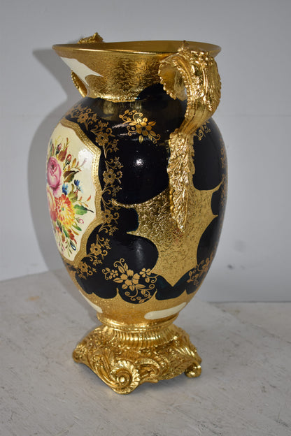 Floral Amphora Designed Decoration Resin Vase Size: 14" x 10" x 18"H