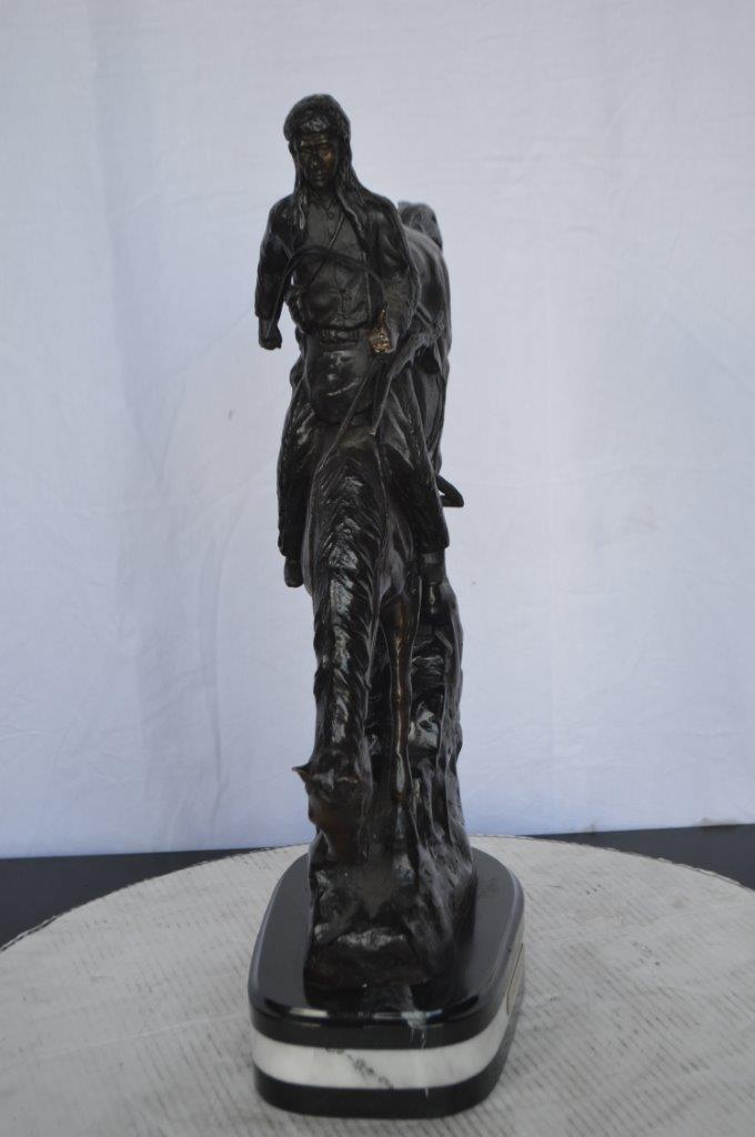 Mountain Man replica by Frederic Remington -  Size: 6"L x 14"W x 22"H.