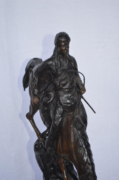 Mountain Man replica by Frederic Remington -  Size: 6"L x 14"W x 22"H.