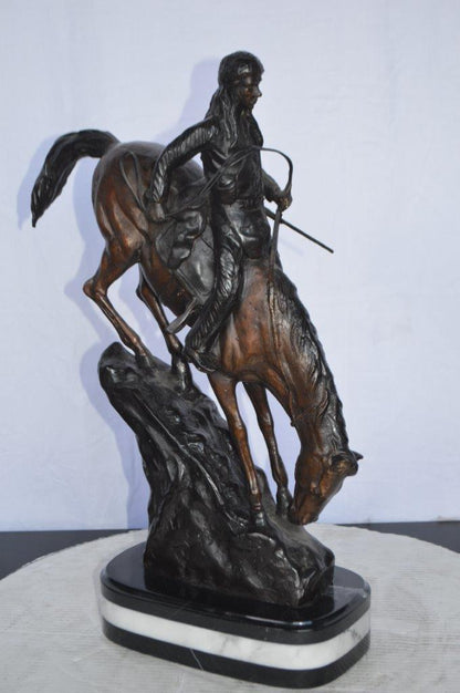Mountain Man replica by Frederic Remington -  Size: 6"L x 14"W x 22"H.