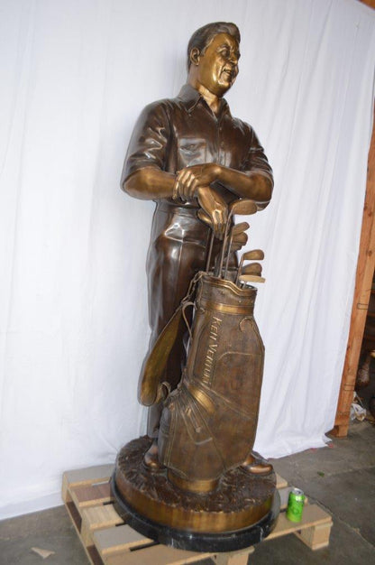 Golfer Ken Venturi Giant Bronze Statue -  Size: 32"L x 30"W x 80"H.