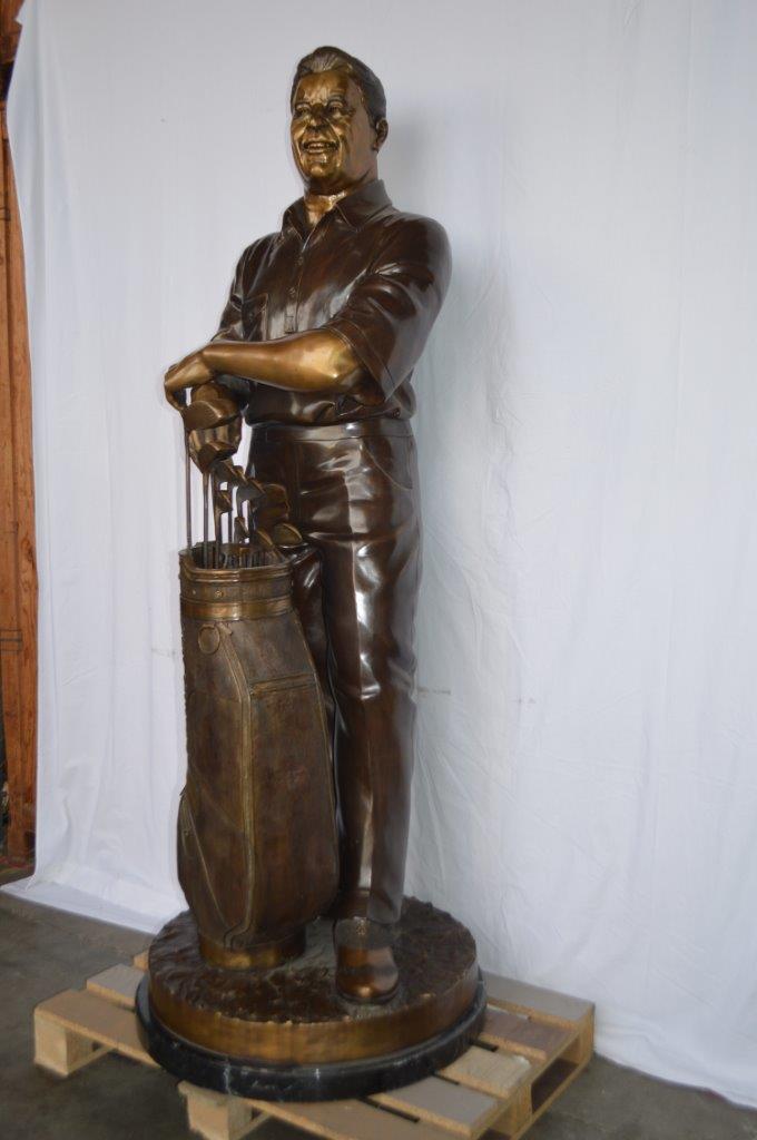 Golfer Ken Venturi Giant Bronze Statue -  Size: 32"L x 30"W x 80"H.