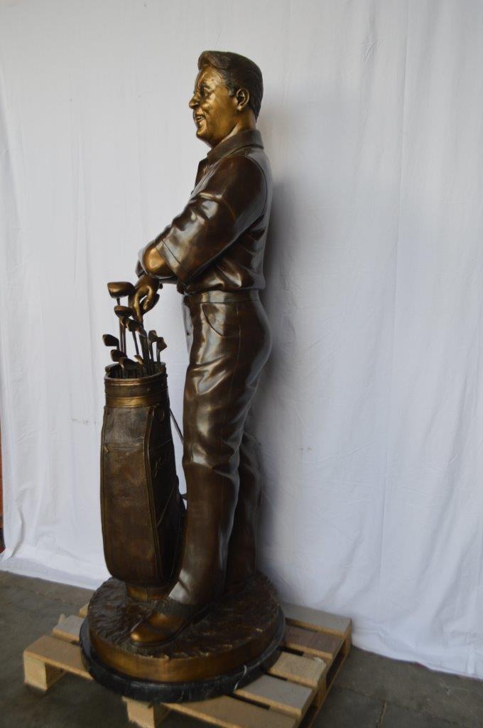 Golfer Ken Venturi Giant Bronze Statue -  Size: 32"L x 30"W x 80"H.