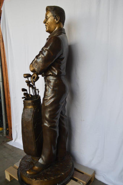Golfer Ken Venturi Giant Bronze Statue -  Size: 32"L x 30"W x 80"H.