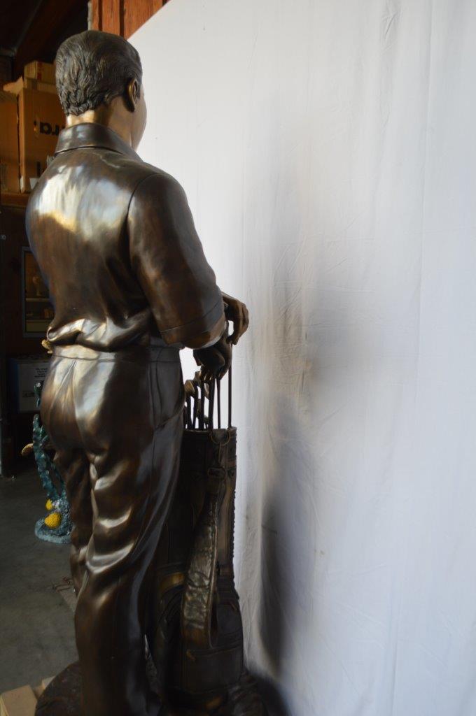 Golfer Ken Venturi Giant Bronze Statue -  Size: 32"L x 30"W x 80"H.