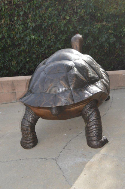 Giant Tortoise - Turtle bronze statue -  Size: 64"L x 36"W x 36"H.