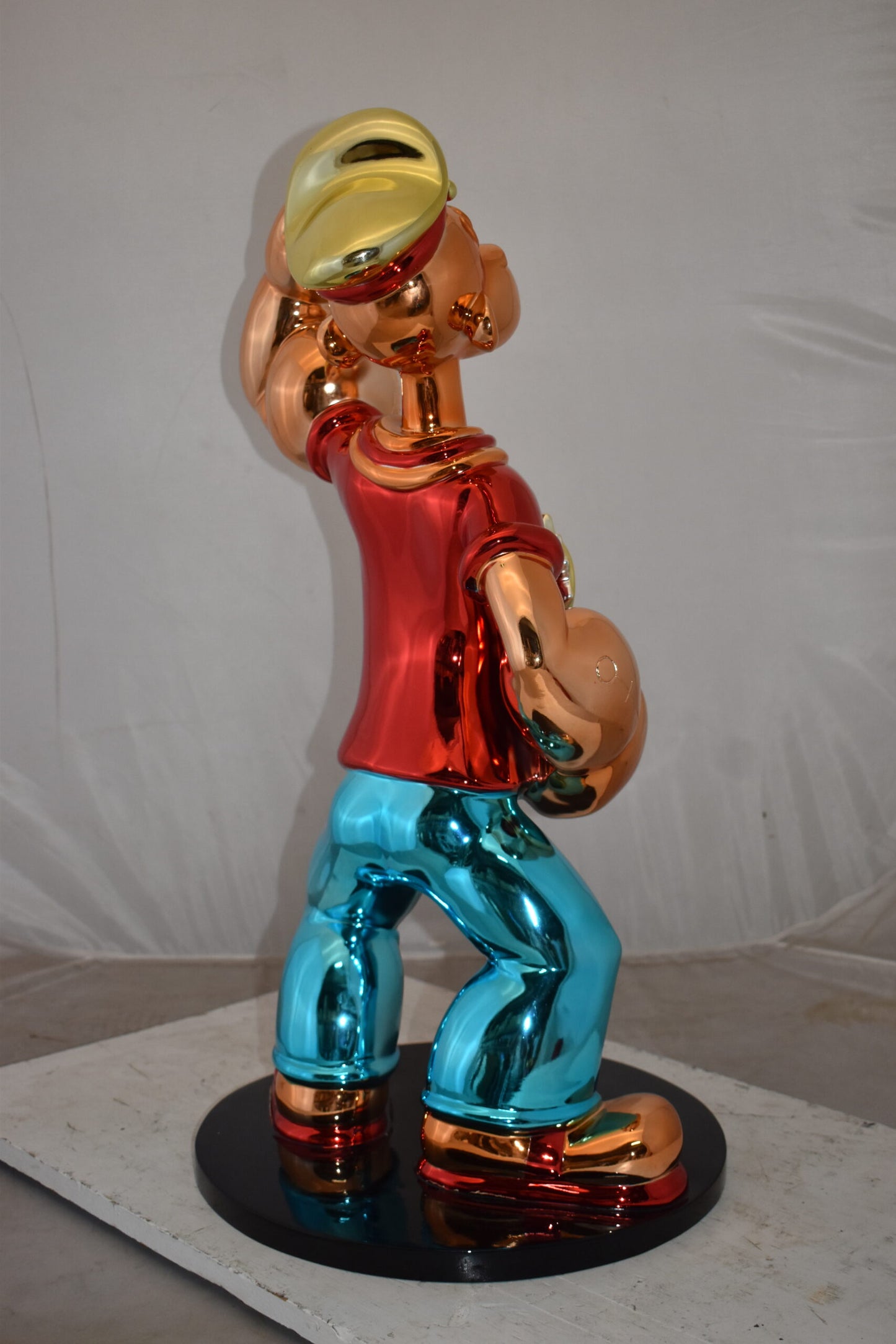 Popeye with Red shirt Resin Statue Size: 18" x 16" x 31"H