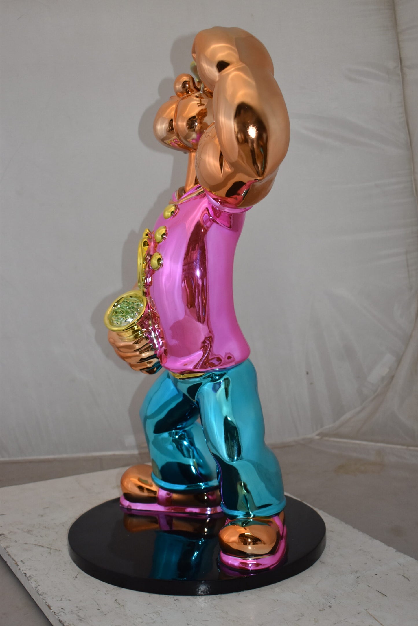 Popeye with Pink shirt Resin Statue Size: 18" x 16" x 31"H