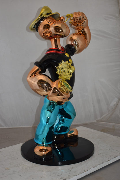 Popeye with Black shirt Resin Statue Size: 18" x 16" x 31"H