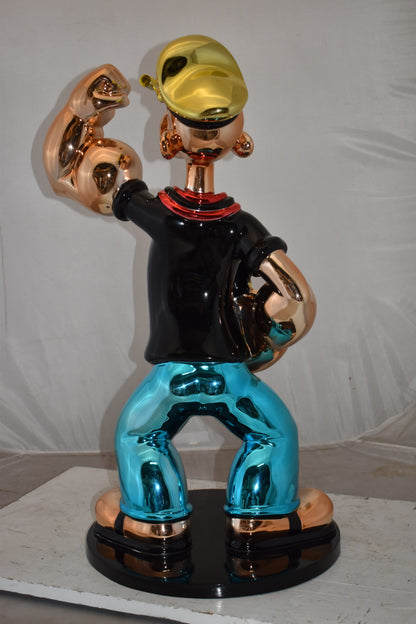 Popeye with Black shirt Resin Statue Size: 18" x 16" x 31"H