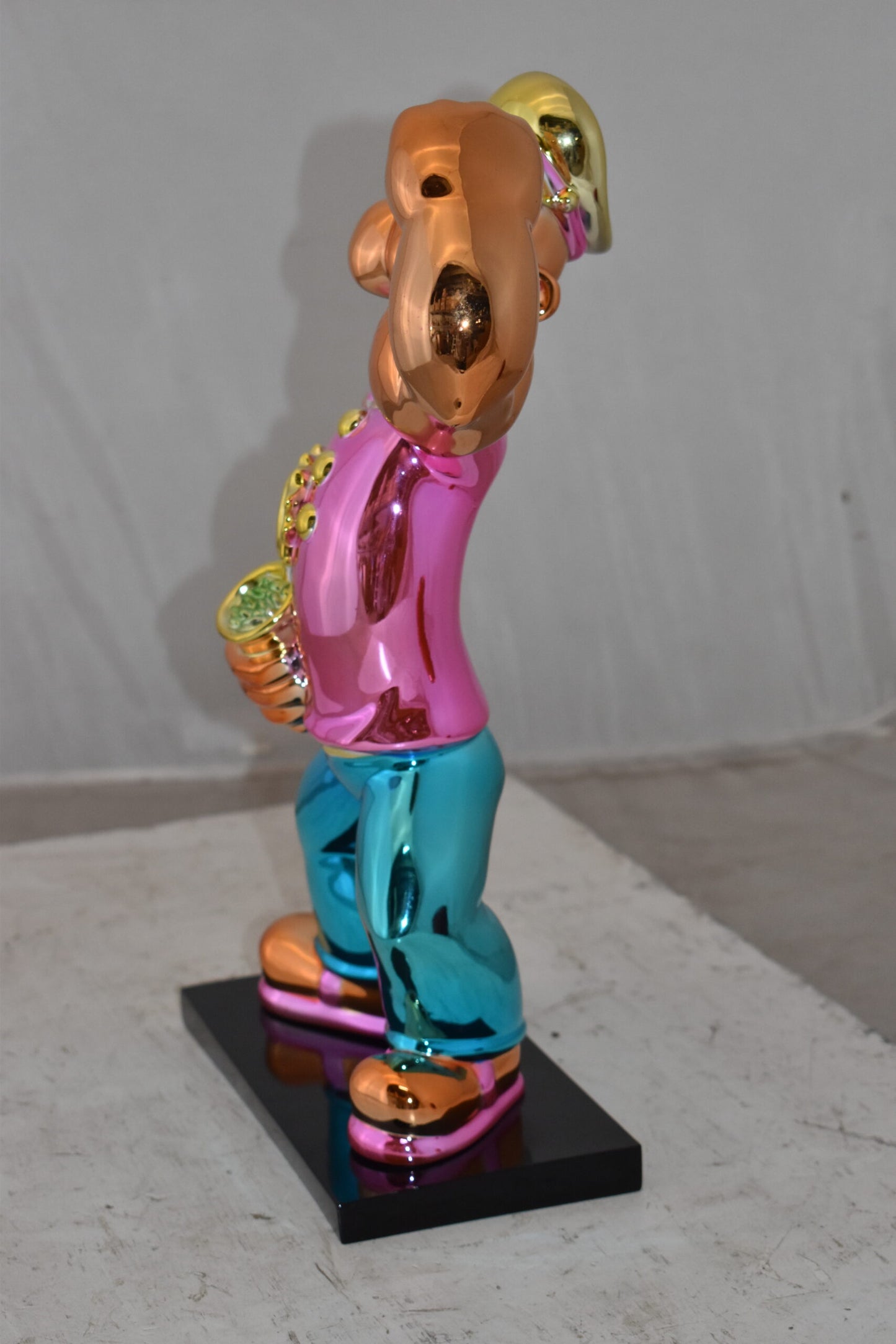 Iconic Pink Popeye smaller Resin Statue  Size: 11" x 6" x 17"H