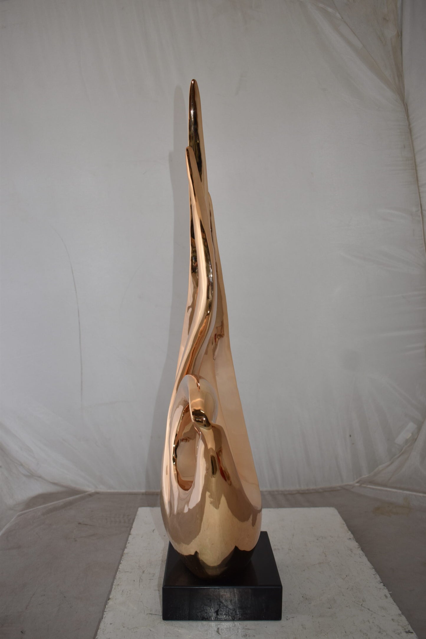 Eclectic Rose Gold Resin Statue  Size: 19" x 11" x 36"H