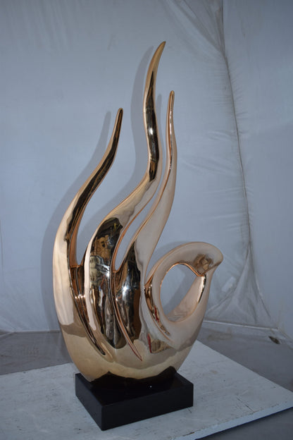 Eclectic Rose Gold Resin Statue  Size: 19" x 11" x 36"H