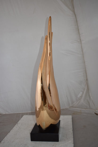 Eclectic Rose Gold Resin Statue  Size: 19" x 11" x 36"H