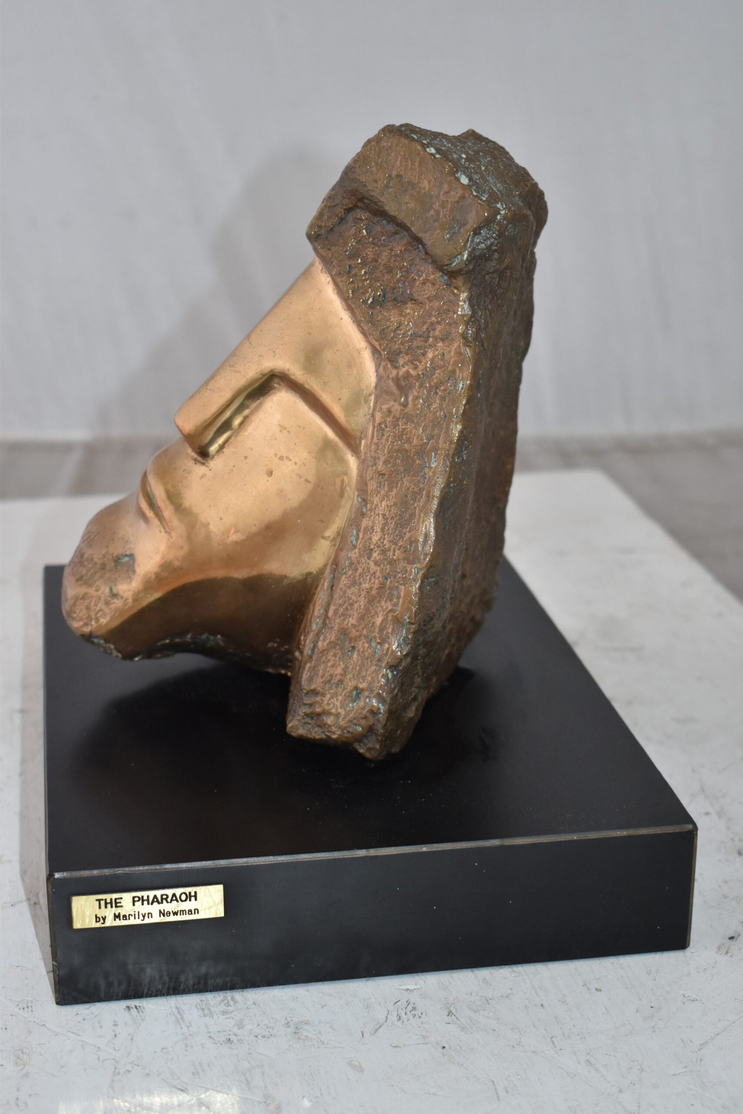 Original Marilyn Newman Bronze Statue Titled the Pharoah Size: 40" x 27" x 23"H