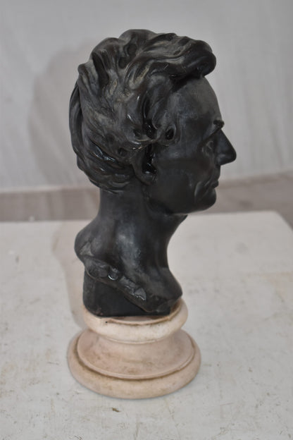 Replica of Abraham Lincoln by Leonardo Volk Plaster Cast Statue  6" x 7" x 13"H
