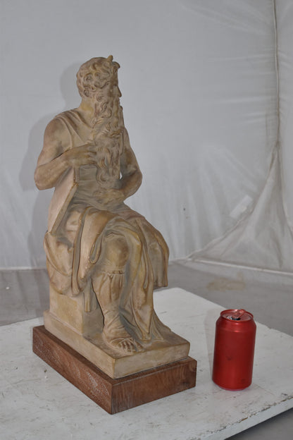 Replica of Michelangelo plaster cast Statue of Moses Size: 9" x 10" x 21"H