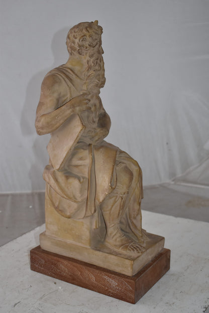 Replica of Michelangelo plaster cast Statue of Moses Size: 9" x 10" x 21"H