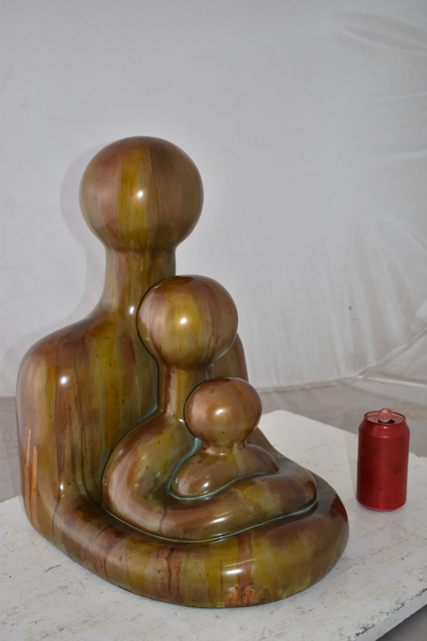 Contemporary Familial Embrace Resin Statue Size: 13" x 14" x 19"H