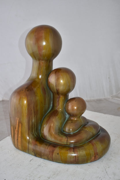Contemporary Familial Embrace Resin Statue Size: 13" x 14" x 19"H