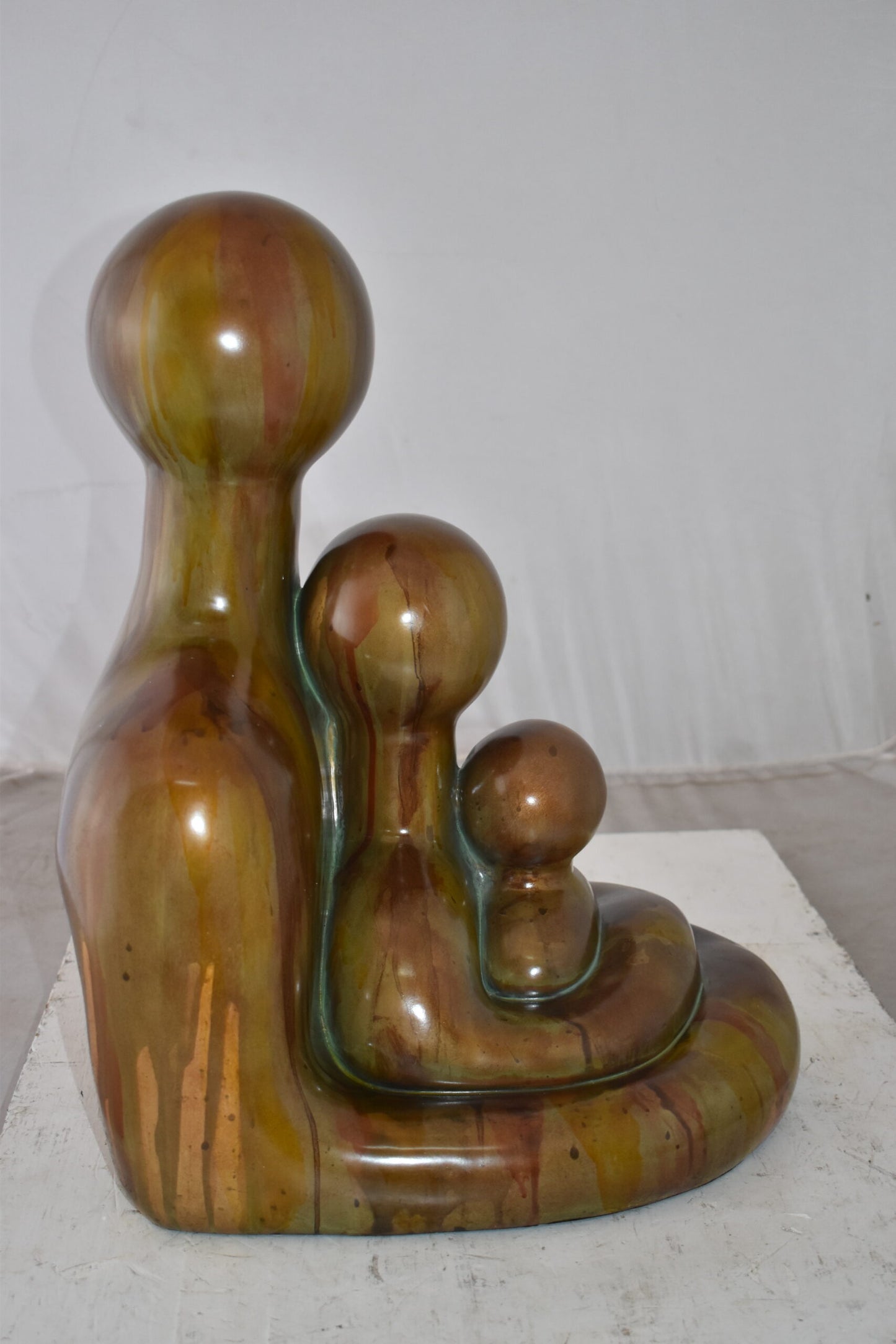 Contemporary Familial Embrace Resin Statue Size: 13" x 14" x 19"H