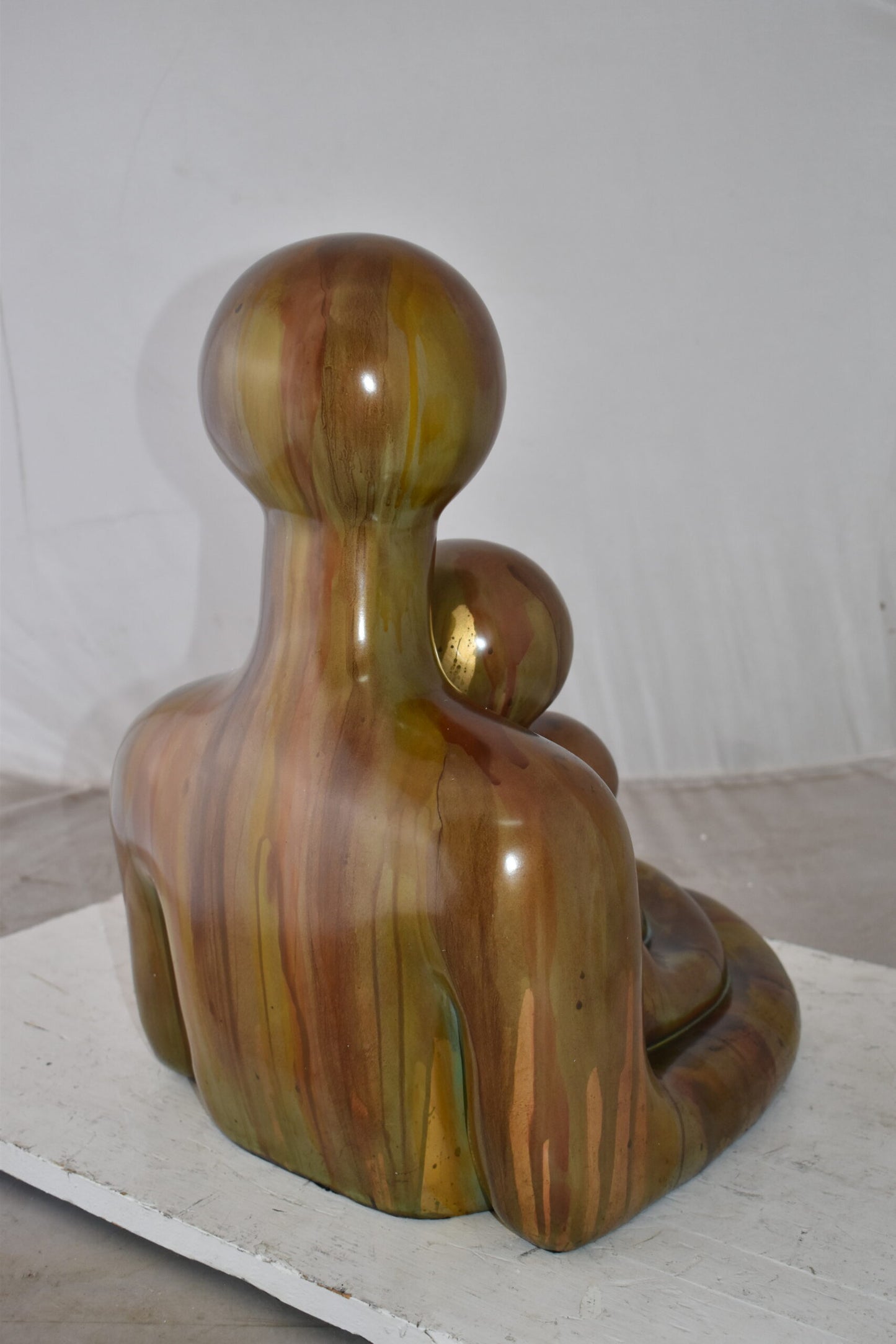 Contemporary Familial Embrace Resin Statue Size: 13" x 14" x 19"H
