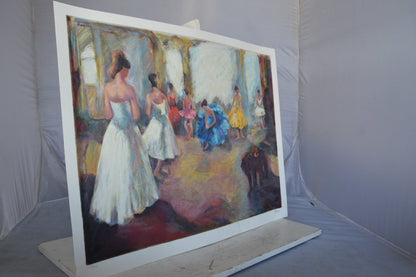 Dancing Lesson serigraph by Hedva Firenci -  Size: 33"L x 25"W