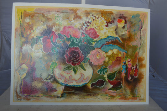 Sunday Afternoon serigraph by Zule -  Size: 26"L x 18"W