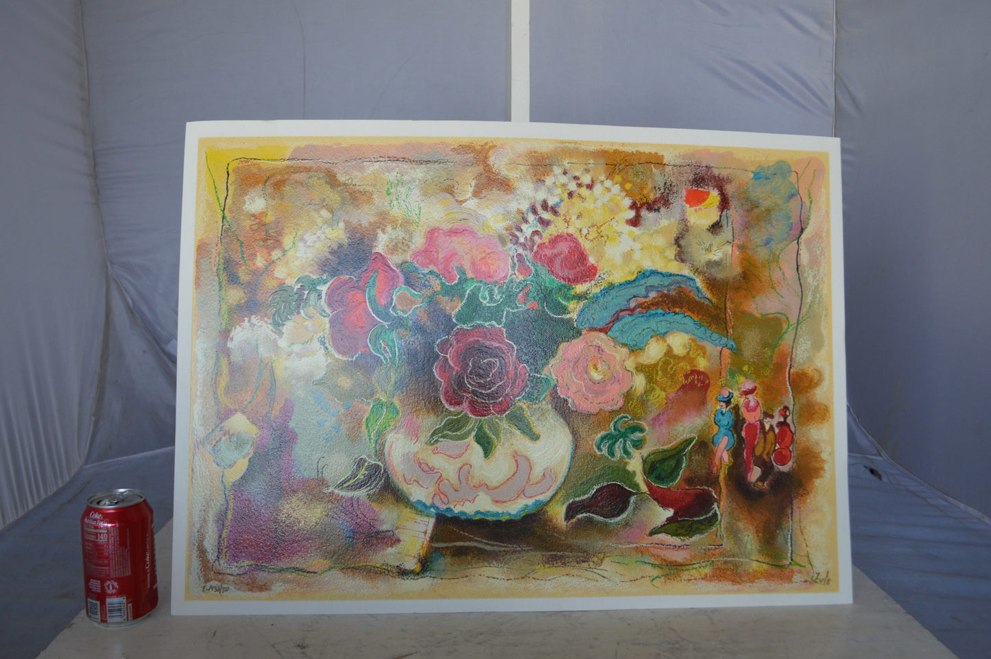 Sunday Afternoon serigraph by Zule -  Size: 26"L x 18"W