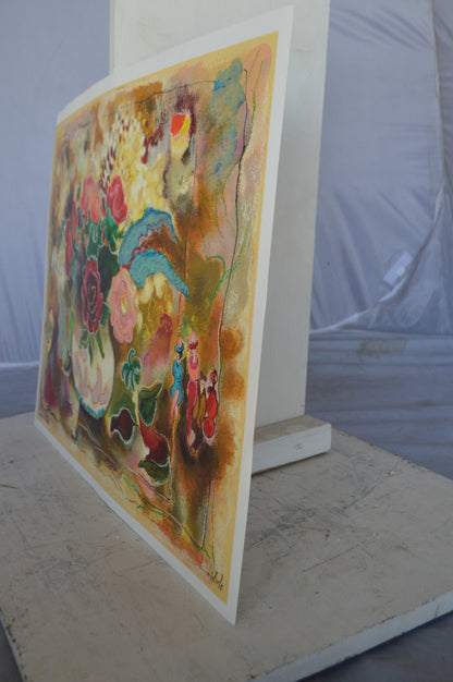 Sunday Afternoon serigraph by Zule -  Size: 26"L x 18"W