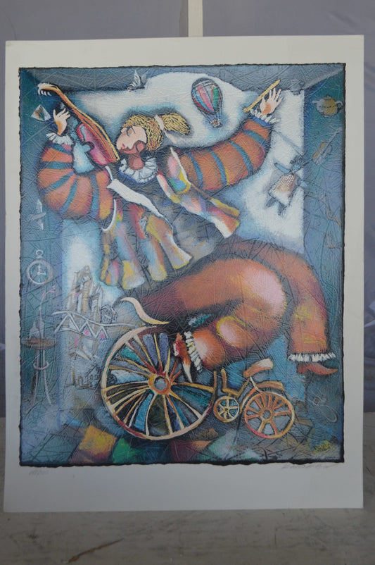 Michael Kachan Delicate Balance serigraph -  Size: 17"L x 20"W