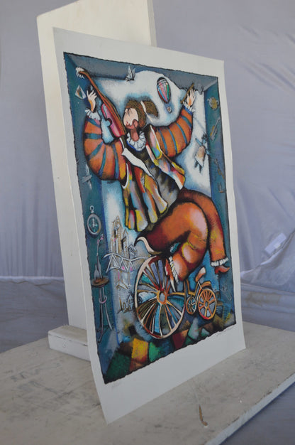 Michael Kachan Delicate Balance serigraph -  Size: 17"L x 20"W