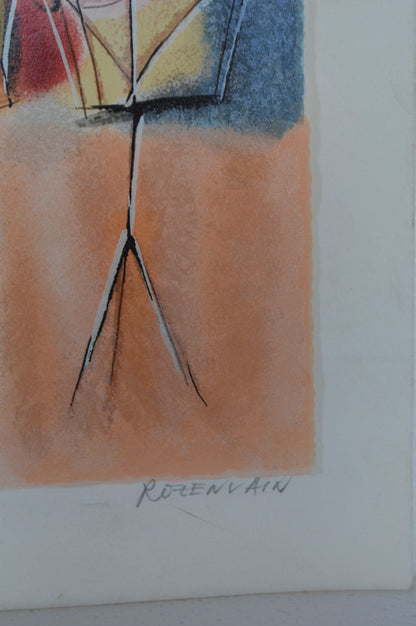 Piano and Strings Serigraph by Michael Rozenvain -  Size: 18"L x 13"W
