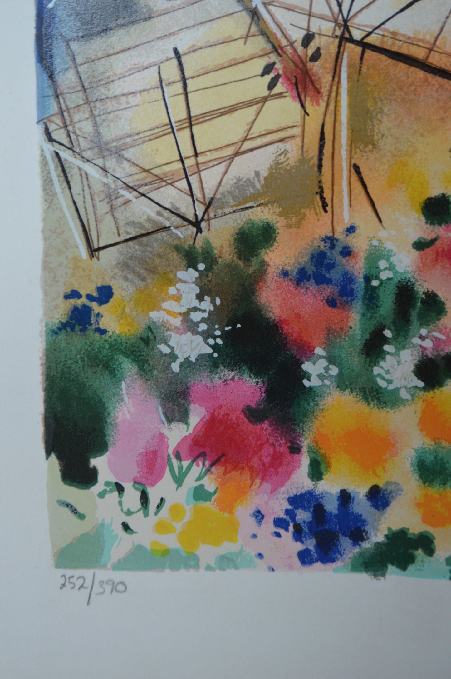 Piano and Strings Serigraph by Michael Rozenvain -  Size: 18"L x 13"W