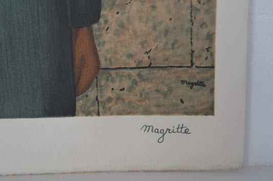 Son of Man by Magritte signed and sealed -  Size: 14"L x 19"W