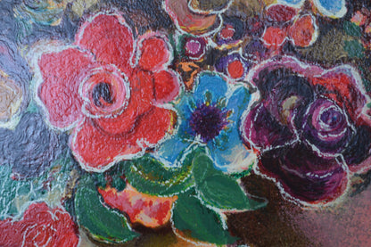 Floral Vase serigraph by Zule Moskowitz -  Size: 19"L x 27"W