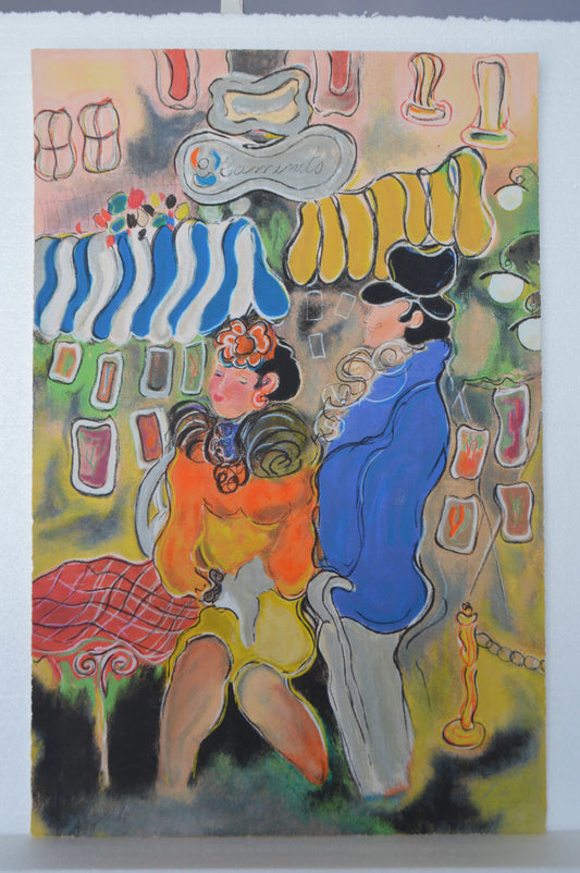 A Couple serigraph by Zule Moskowitz -  Size: 24"L x 40"W