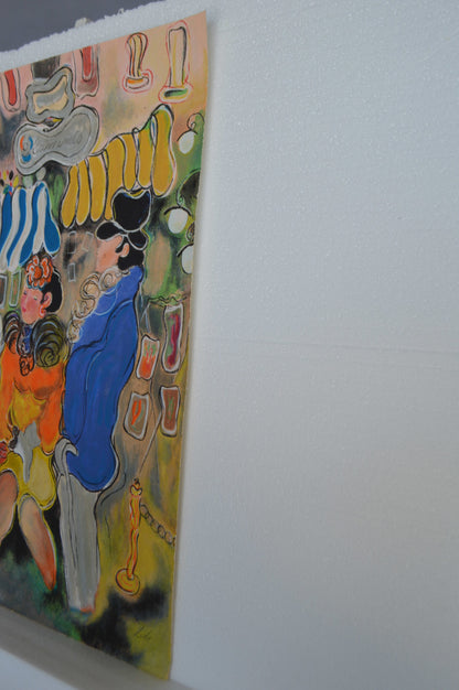 A Couple serigraph by Zule Moskowitz -  Size: 24"L x 40"W