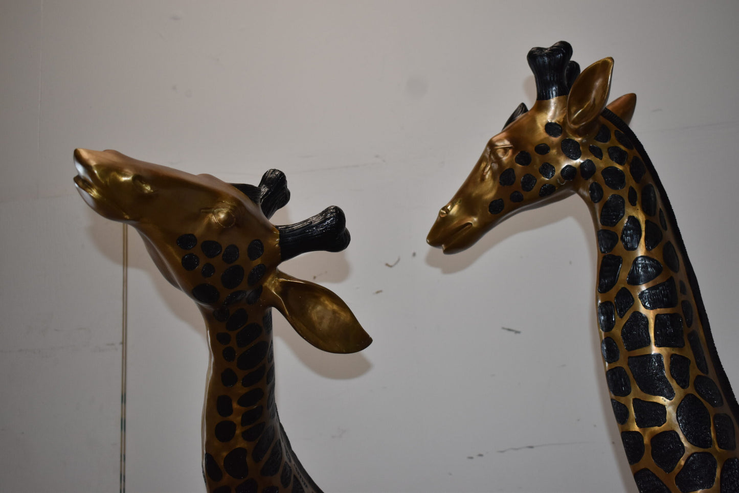 Pair of Young Playful Giraffes Bronze Statue Size: 54" x 18" x 89"H
