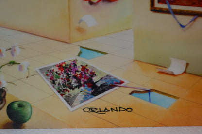 Orlando Quevedo Day of Love, Painting on aluminum -  Size: 11"L x 13"W