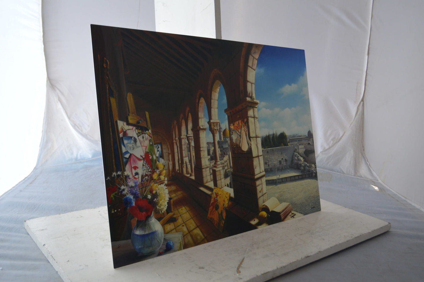Orlando Quevedo Holy Jerusalem, Painting on aluminum -  Size: 19"L x 27"W