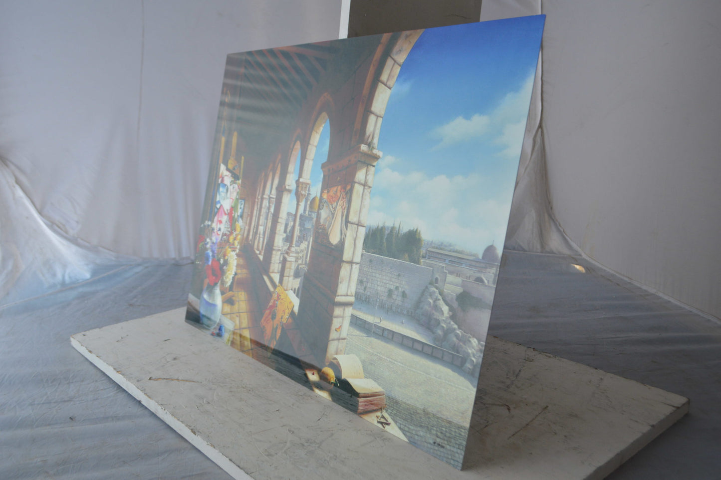 Orlando Quevedo Holy Jerusalem, Painting on aluminum -  Size: 19"L x 27"W