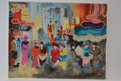 The Courtyard serigraph by Zule Moskowitz -  Size: 14"L x 19"W
