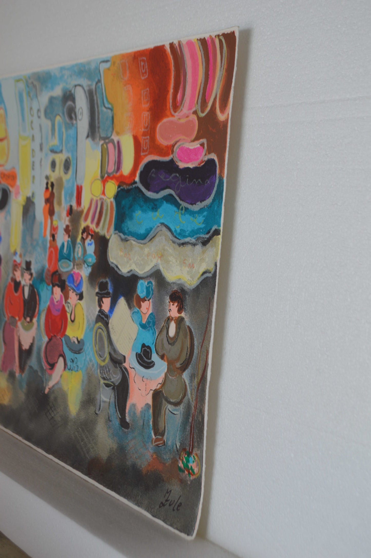 The Courtyard serigraph by Zule Moskowitz -  Size: 14"L x 19"W