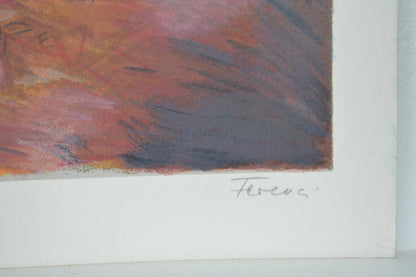 White Dancer serigraph by Hedva Firenci -  Size: 15"L x 20"W