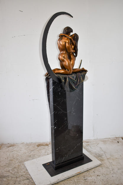Ebano bronze sculpture Prelude with robe from Vidal collection 28" x 10" x 69"H