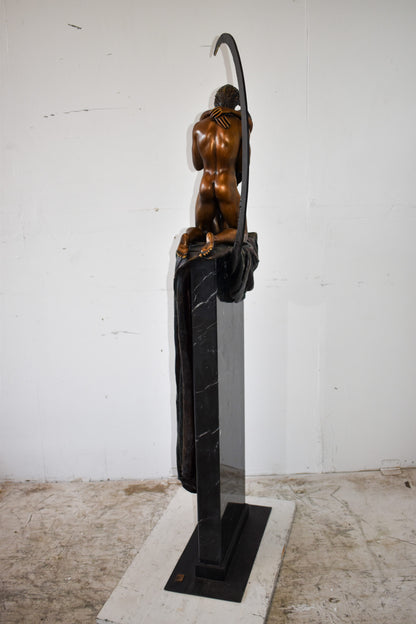 Ebano bronze sculpture Prelude with robe from Vidal collection 28" x 10" x 69"H