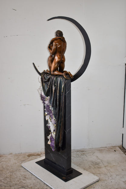 Ebano bronze sculpture Prelude with robe from Vidal collection 28" x 10" x 69"H