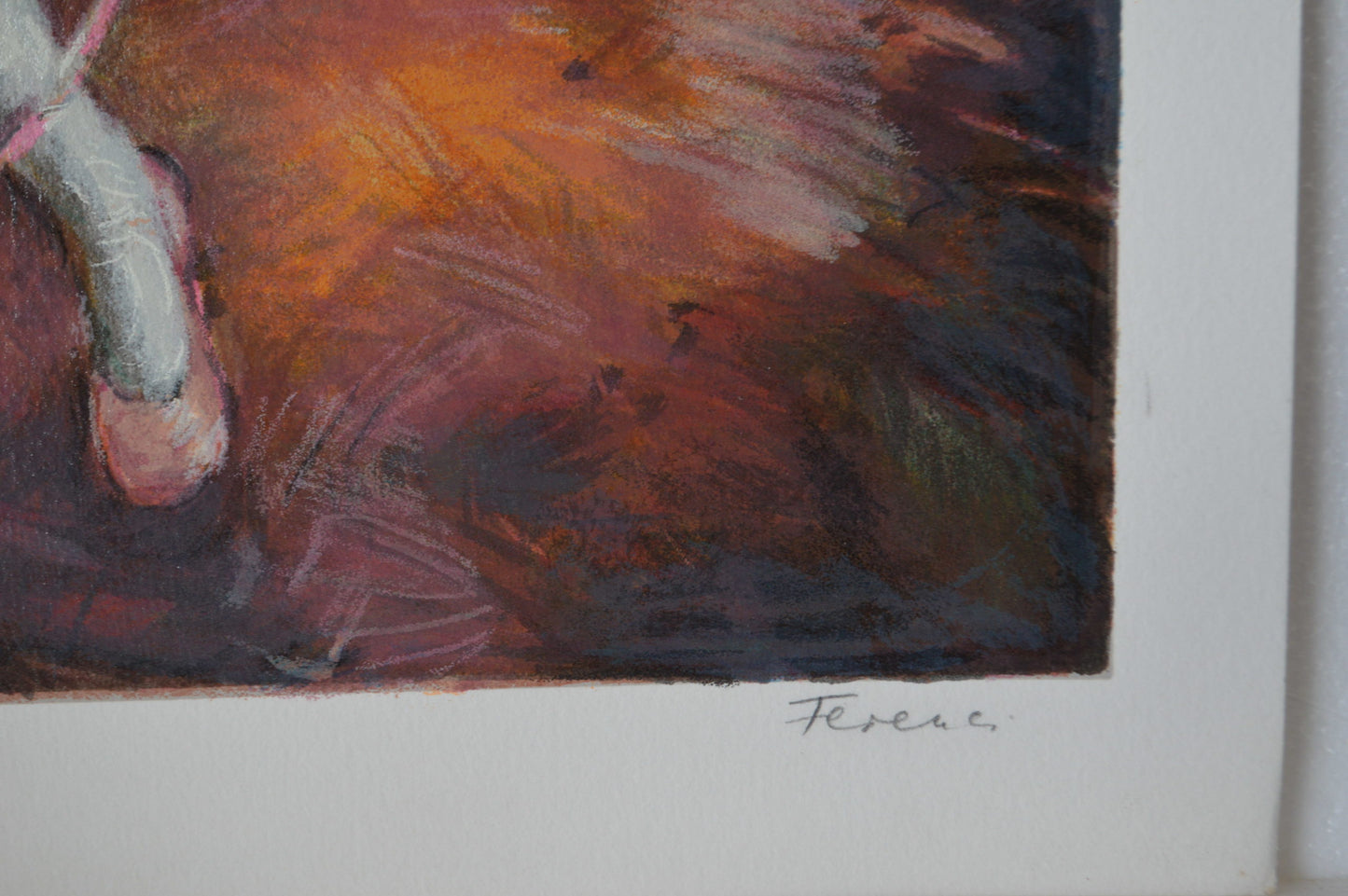 Blue Dancer serigraph by Hedva Firenci -  Size: 15"L x 19"W