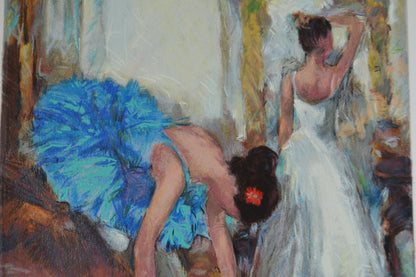 Blue Dancer serigraph by Hedva Firenci -  Size: 15"L x 19"W